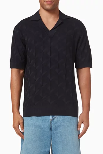 Knitted Polo Shirt in Silk