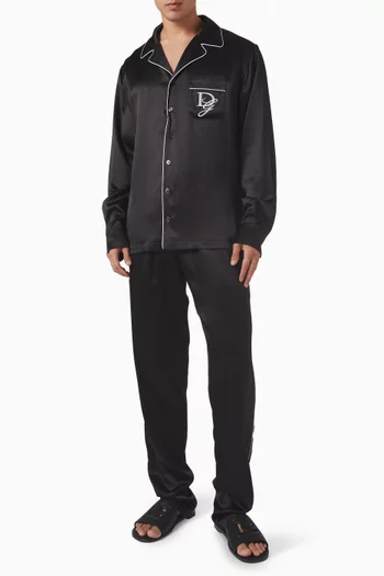 قميص بيجاما فانيتي حرير