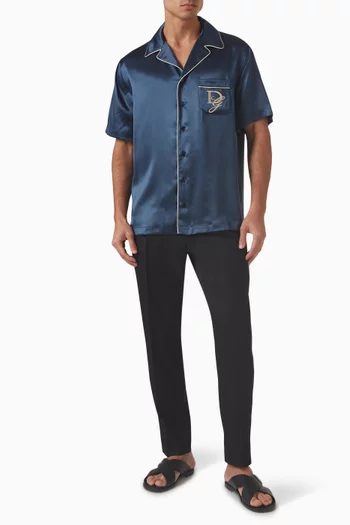 Vanity Logo-embroidered Shirt in Silk