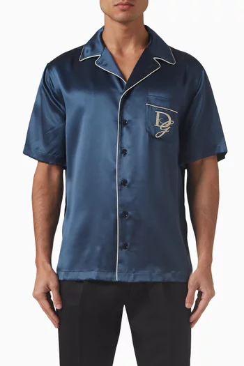 Vanity Logo-embroidered Shirt in Silk