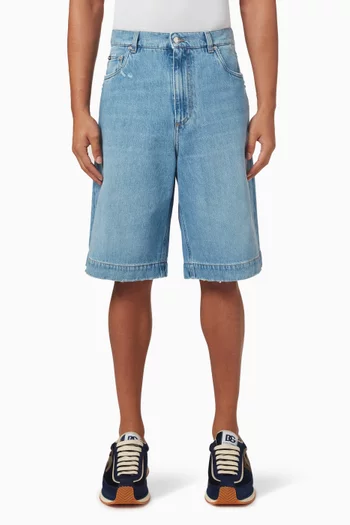 Bermuda Shorts in Cotton-denim