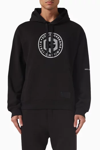 Logo Print Hoodie in Cotton