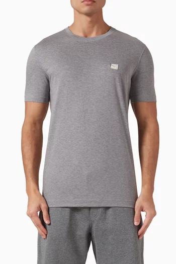 Logo Tag T-shirt in Cotton Jersey