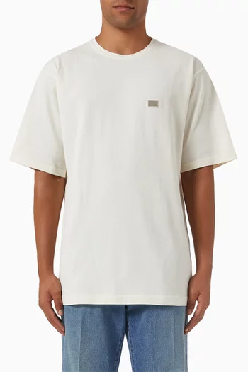 Metal Tag T-shirt in Cotton Piqué