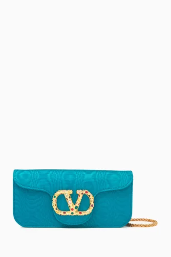 Locò Embellished Clutch Bag in Moiré