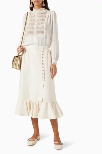 Ruffle Blouse in Georgette