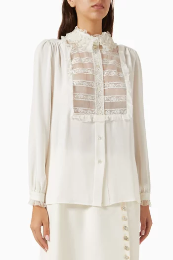 Ruffle Blouse in Georgette