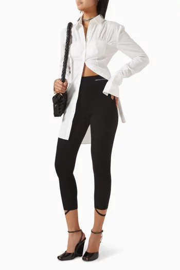 Sadie Knit Crop Leggings in Viscose Blend
