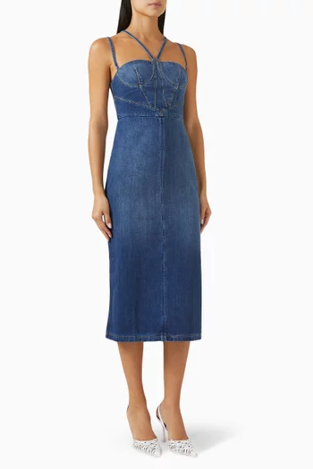 Gaelle Corset Dress in Denim