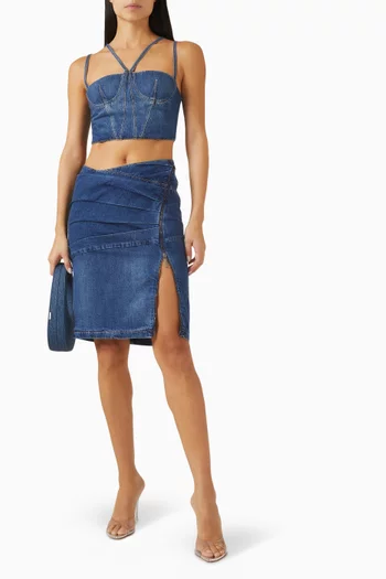 Lina Corset Top in Denim