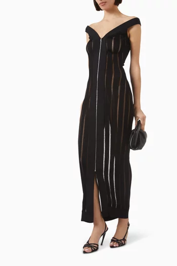 Csilla Off-shoulder Maxi Dress in Viscose Blend