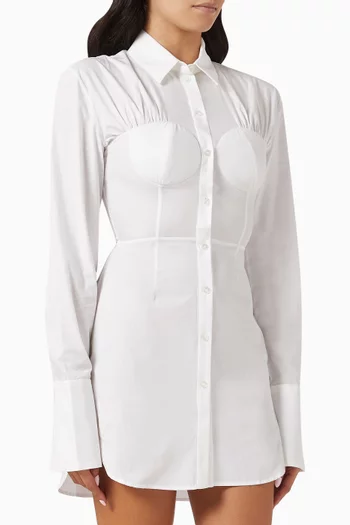 Padded Cups Hybrid Shirt Mini Dress