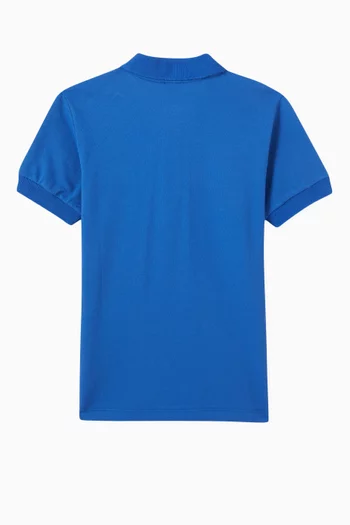 Logo-patch Polo Shirt in Cotton