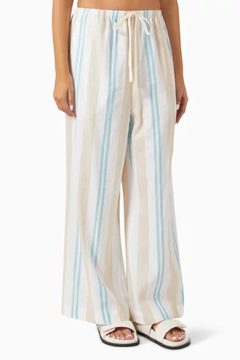 Arezzo Drawstring Pants in Linen-cotton
