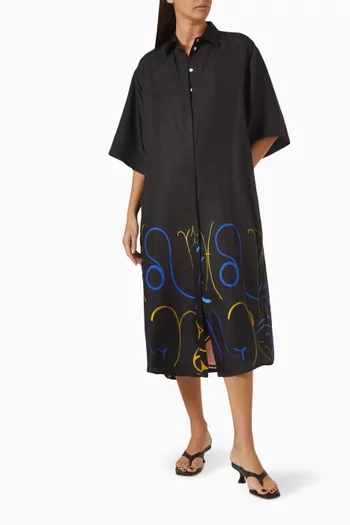 Catania Shirt Dress in Silk Twill