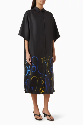 Catania Shirt Dress in Silk Twill