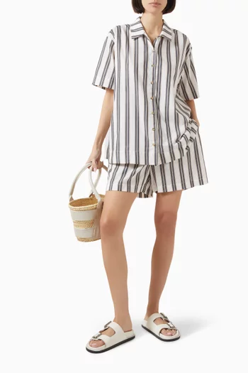 Montauk Striped Shirt in Cotton-viscose