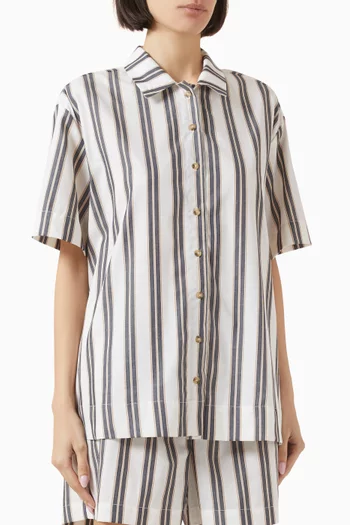 Montauk Striped Shirt in Cotton-viscose