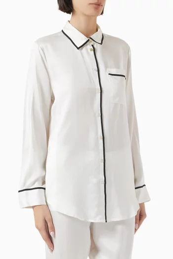 The London Pyjama Top in Silk