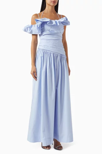 Maiori Maxi Dress in Cotton Poplin