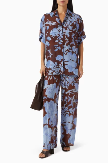 Olson Short Sleeve Shirt in Georgette