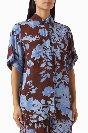 Olson Short Sleeve Shirt in Georgette