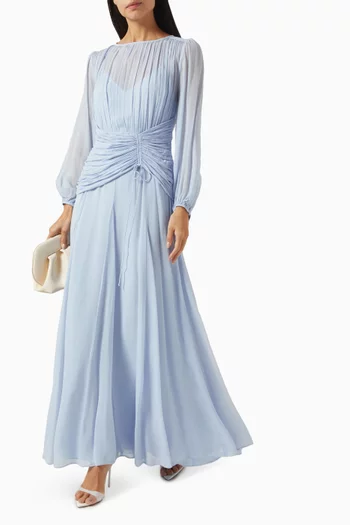 Emory High Neck Maxi Dress in Georgette