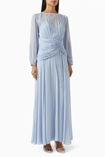 Emory High Neck Maxi Dress in Georgette