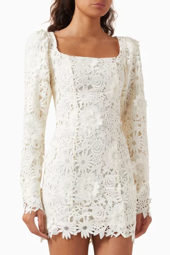 3D Mini Dress in Lace