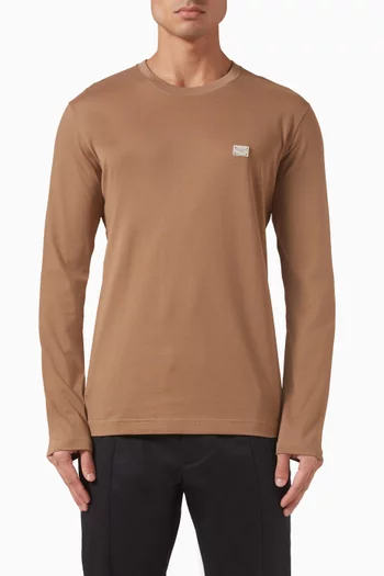 Logo Tag T-shirt in Cotton Jersey