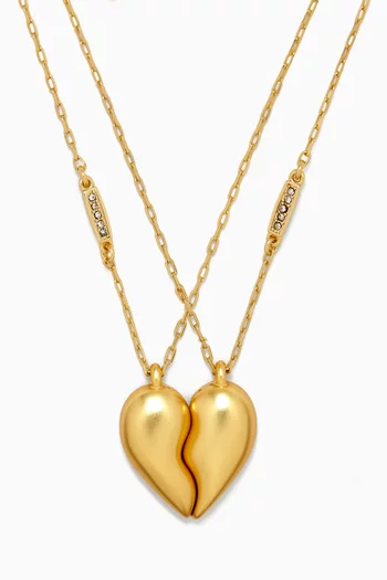 The You & Me Heart Pendant Necklaces, Set of 2