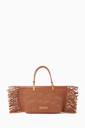 Small Braided Fringe Tote Bag