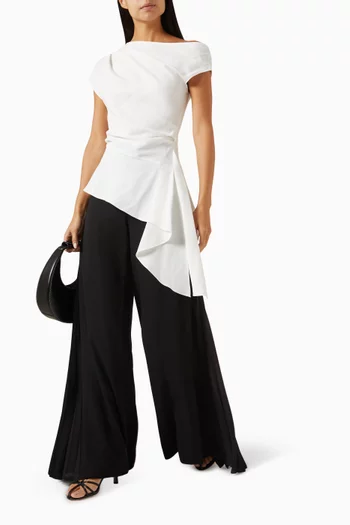 Saskia Draped Top in Crepe