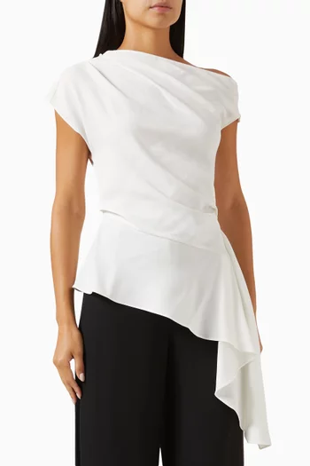 Saskia Draped Top in Crepe