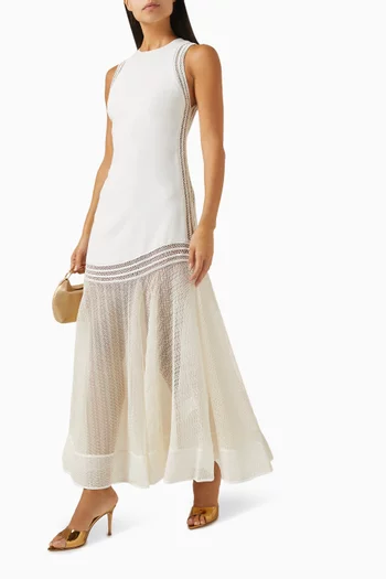 Zakaria Lace-trim Midi Dress