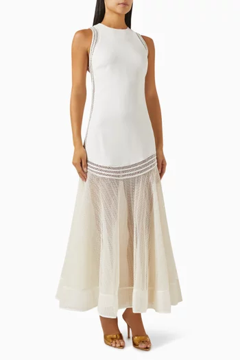 Zakaria Lace-trim Midi Dress