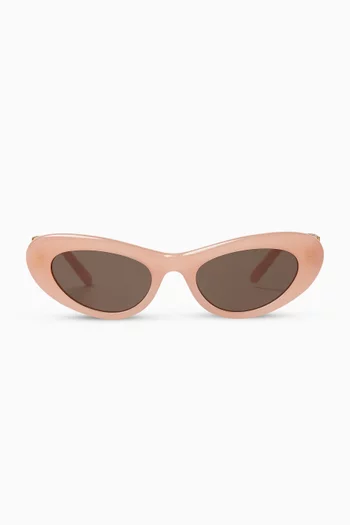 Slim Oval Sunglasses in Acetate