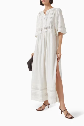 Stevie Lace Boho Dress in Organic Cotton