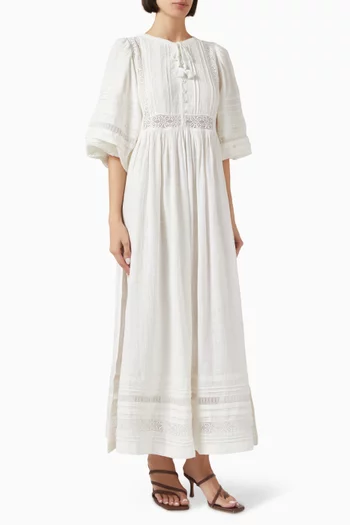 Stevie Lace Boho Dress in Organic Cotton