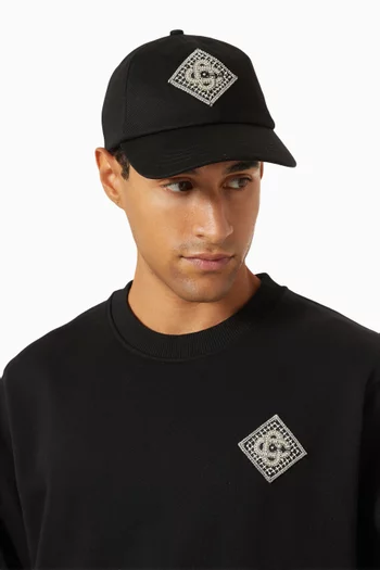 Pearl Diamond Baseball Cap in Cotton-canvas