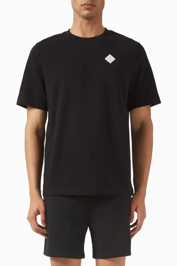 Pearl Diamond-patch T-shirt in Organic Cotton