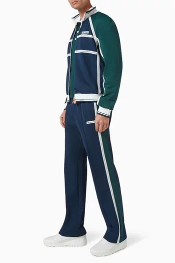 Mesh Tape Track Pants in Tricot Fabric