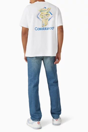 Diamond Column T-shirt in Cotton