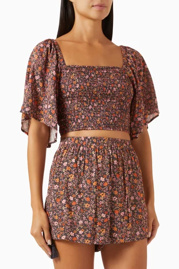 Love Jetty Shirred Top in LENZING™ ECOVERO™ Viscose