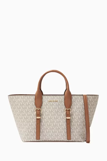 Small Moore Logo Tote Bag in Coated-canvas