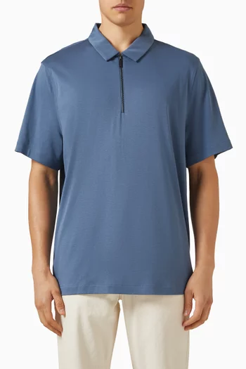 Half-zip Polo Shirt in Cotton