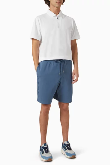Embossed Logo Shorts in Cotton-blend