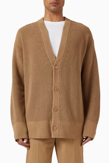 Oversized Cardigan in Cotton Knit