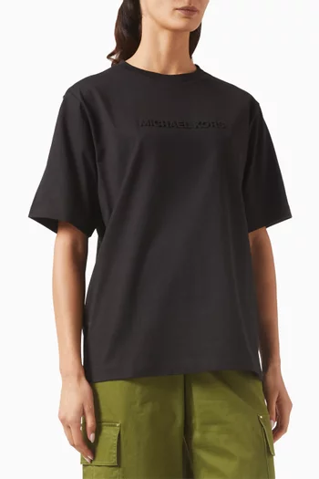Embossed-logo T-shirt in Cotton