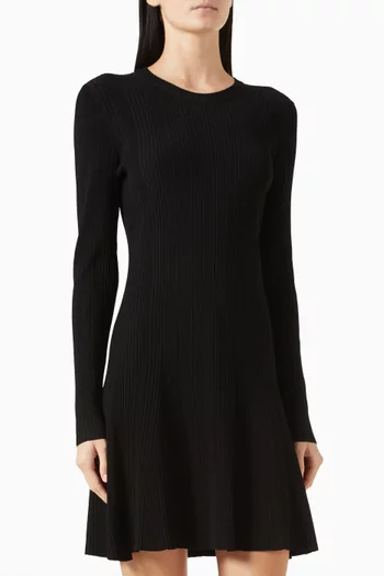 Flared Mini Dress in Viscose